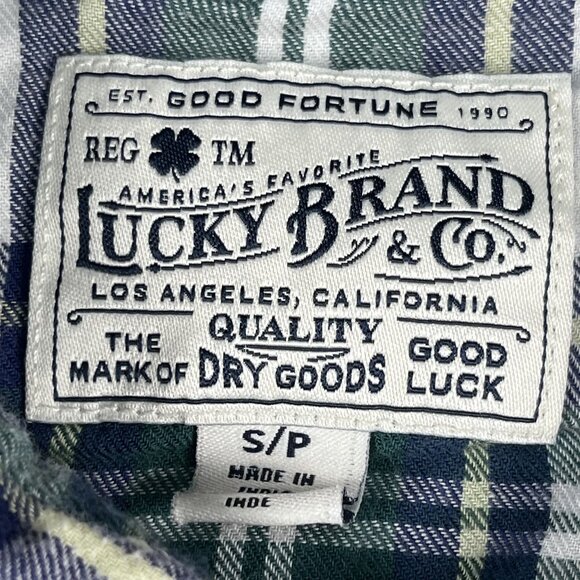 Lucky Brand Dry Goods Mens Western Wear Pearl Snap Button Down Shirt Sz Small - Picture 4 of 5